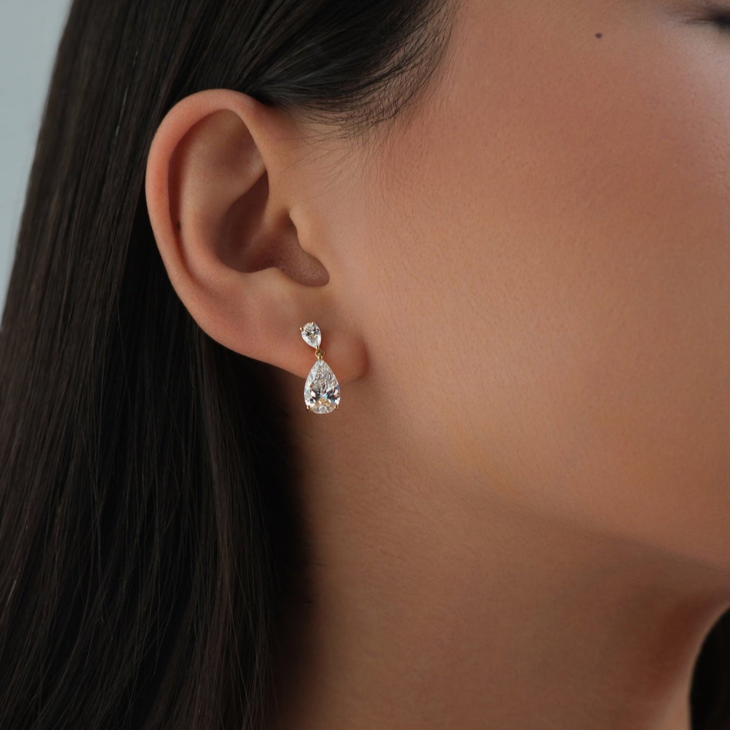 Boucle d’Oreille Pendante Poire