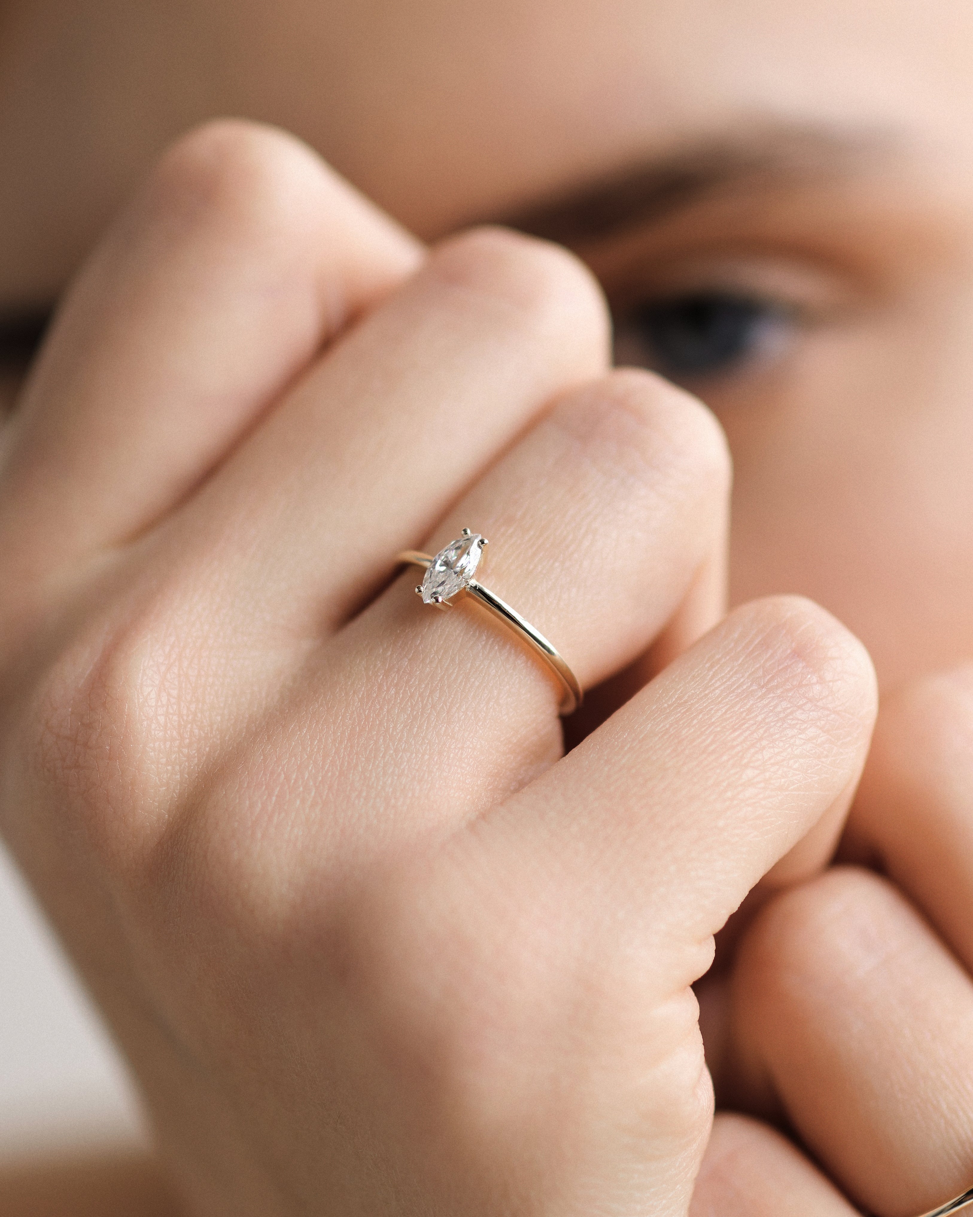 Solitär Marquise Ring