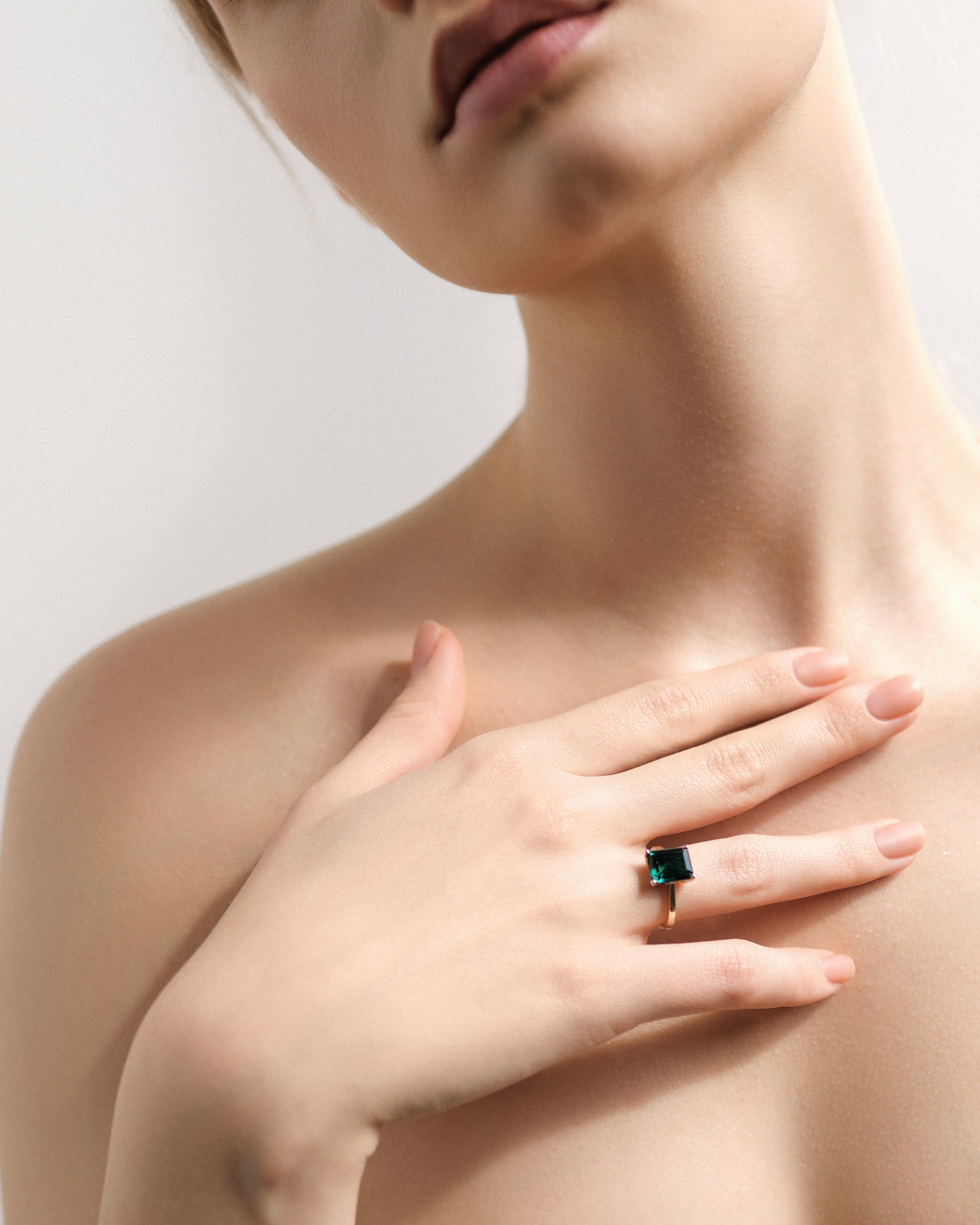 Solitaire Emerald Ring