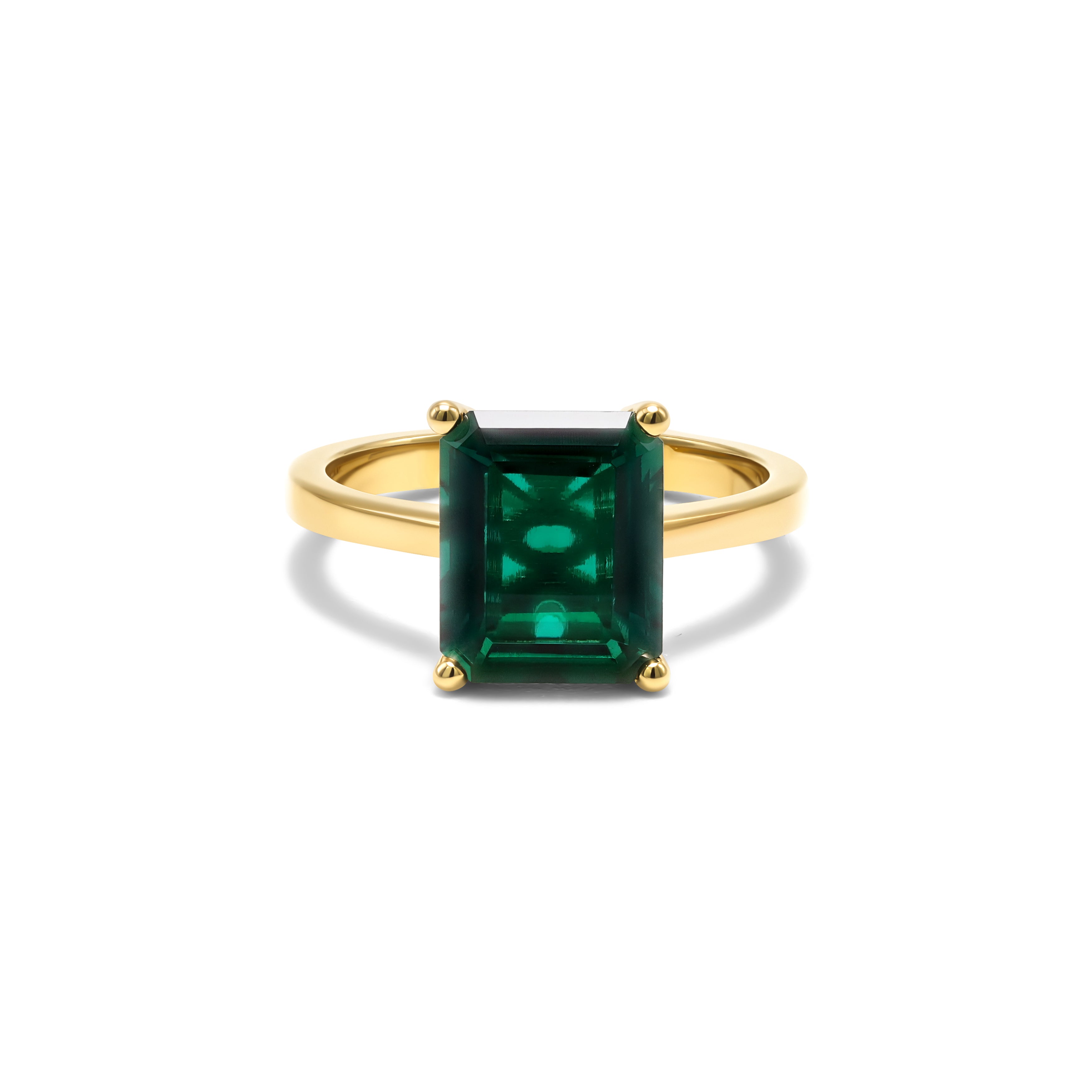 Solitaire Emerald Ring