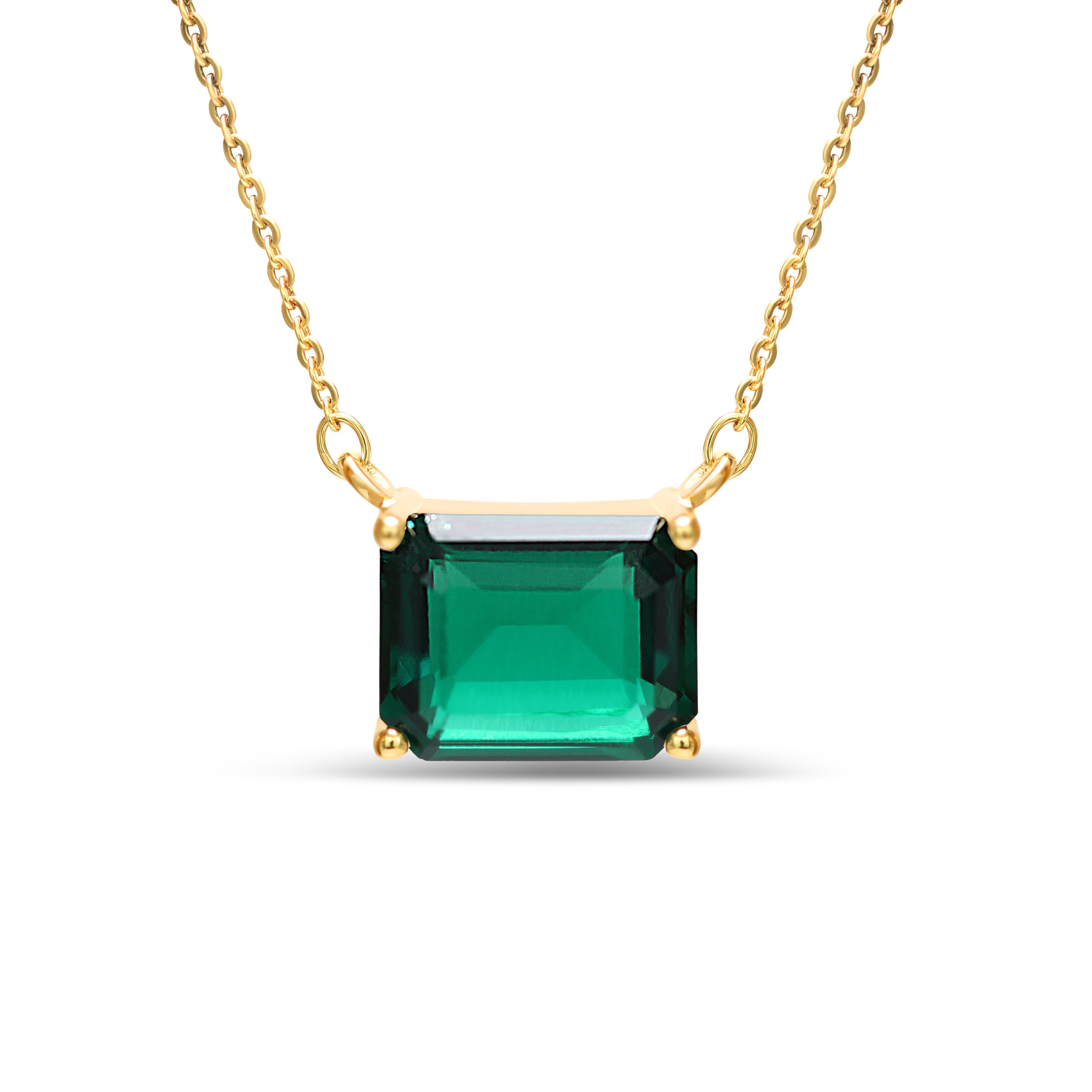 Collier Solitaire Émeraude